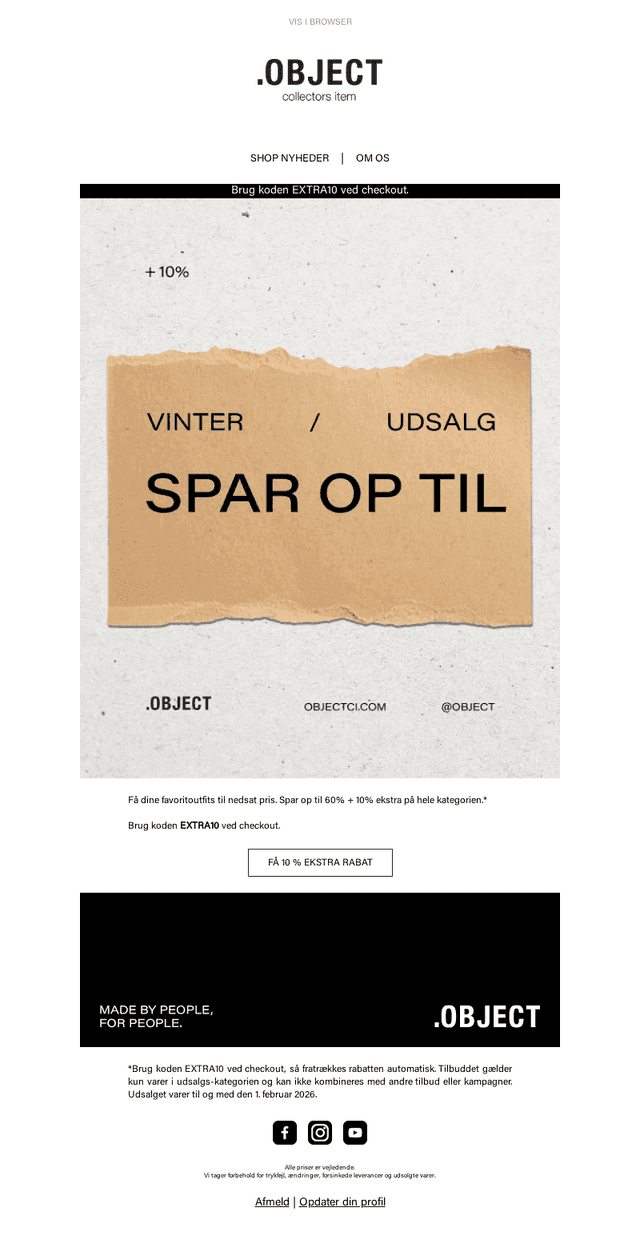 Spar op til 60% + 10% ekstra | VINTERUDSALG
