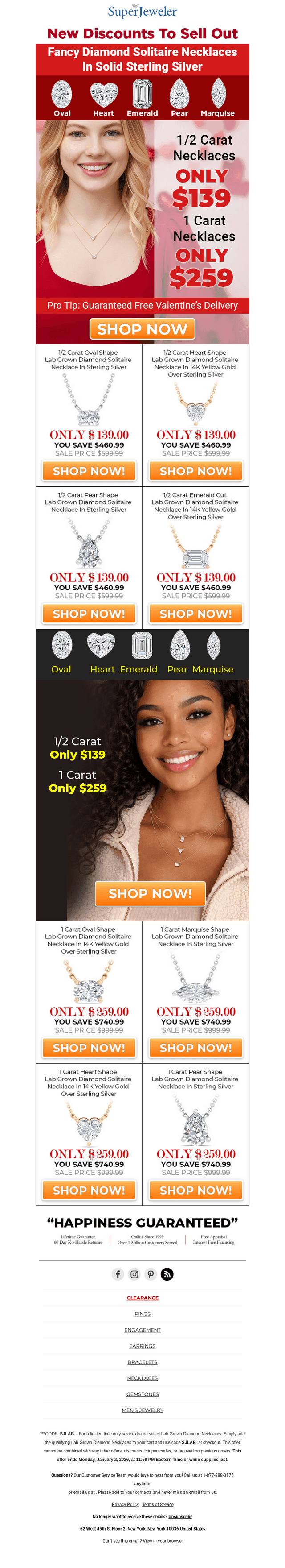 SuperJeweler email from Tue, Jan 27, 2026