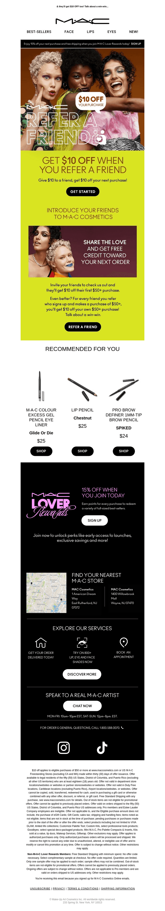 Share M·A·C with friends, get $10 OFF ✨
