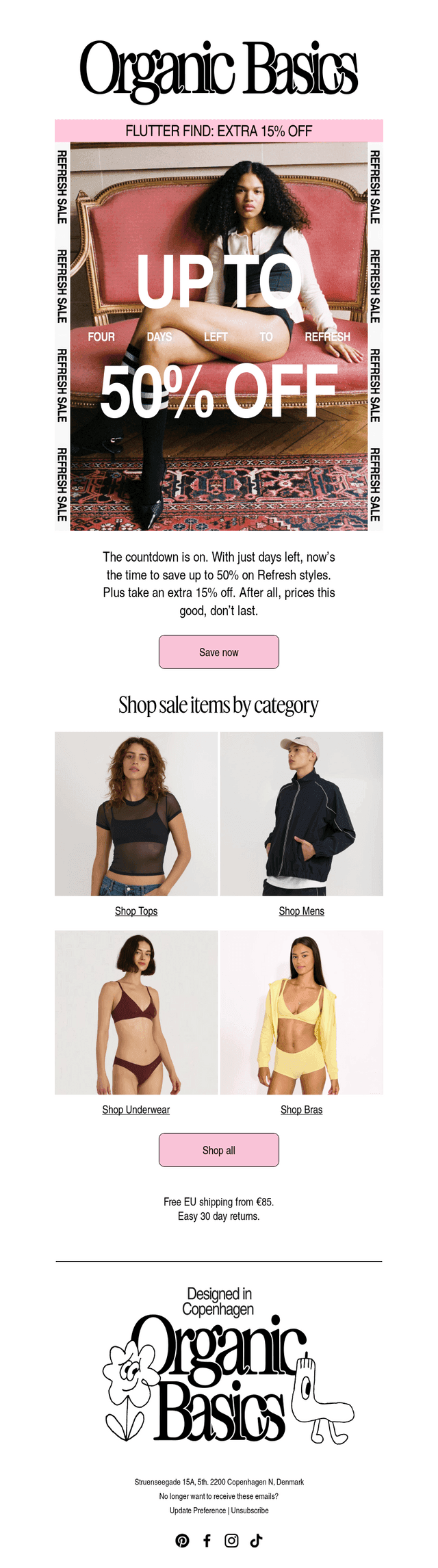 4 Days Left >> Up to 50% Off Refresh Styles