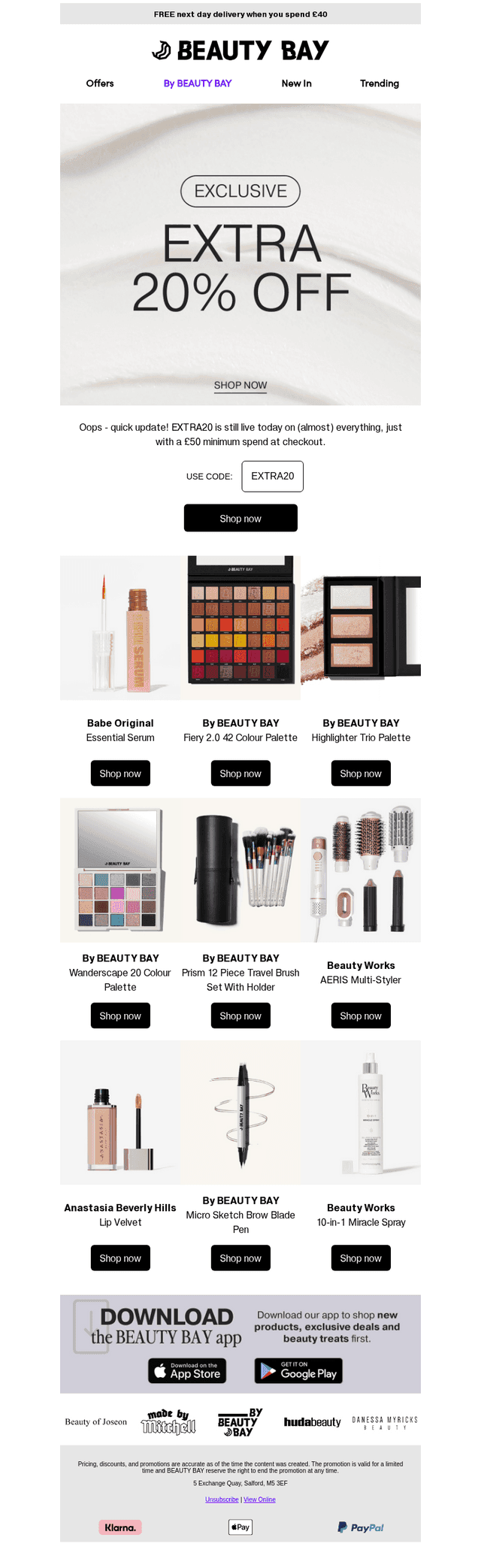 Beauty Bay email from Wed, Jan 28, 2026