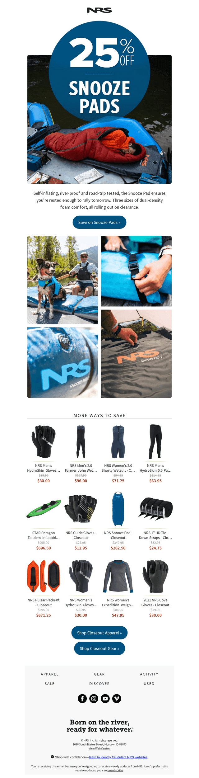 Snooze Pads: Save 25% on Closeouts