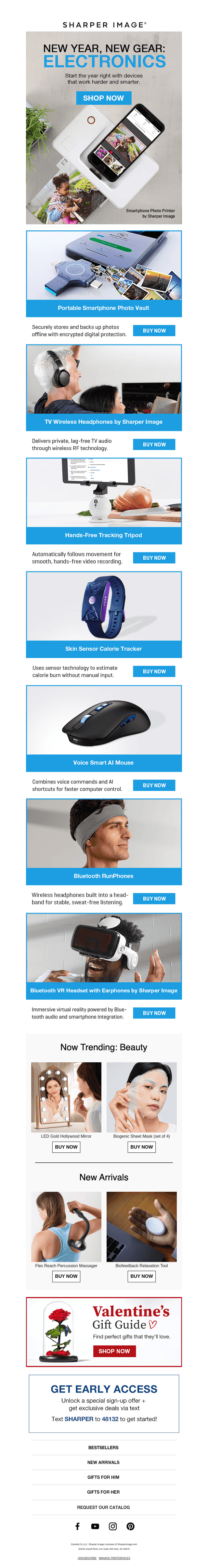 Sharper Image email from Wed, Jan 28, 2026