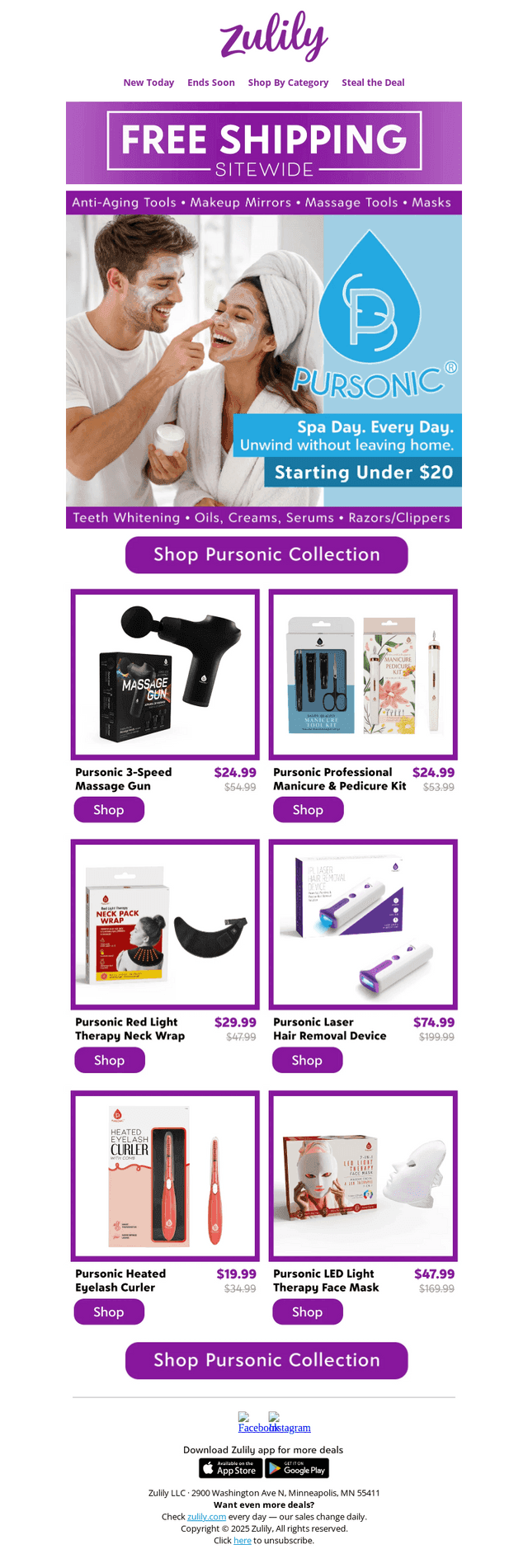 Pursonic Beauty, Starting Under $20