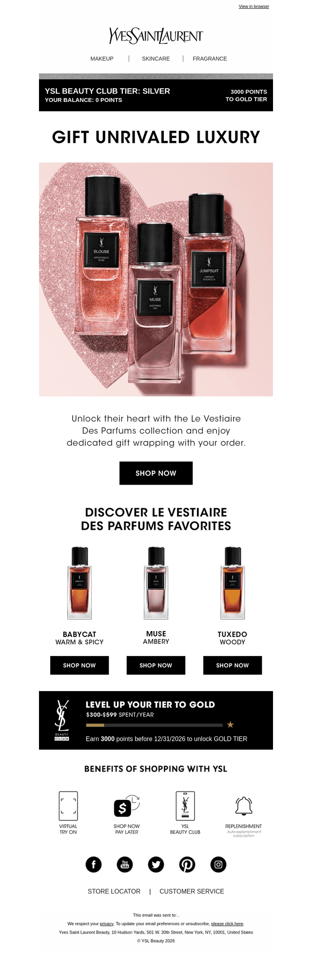 YSL Beauty email from Wed, Jan 28, 2026