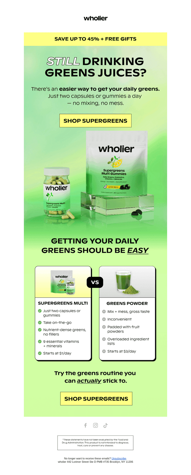 Still drinking greens juices?