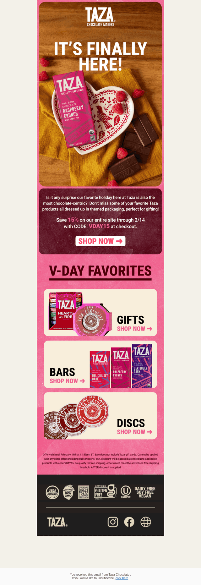 Taza Chocolate email from Thu, Jan 29, 2026