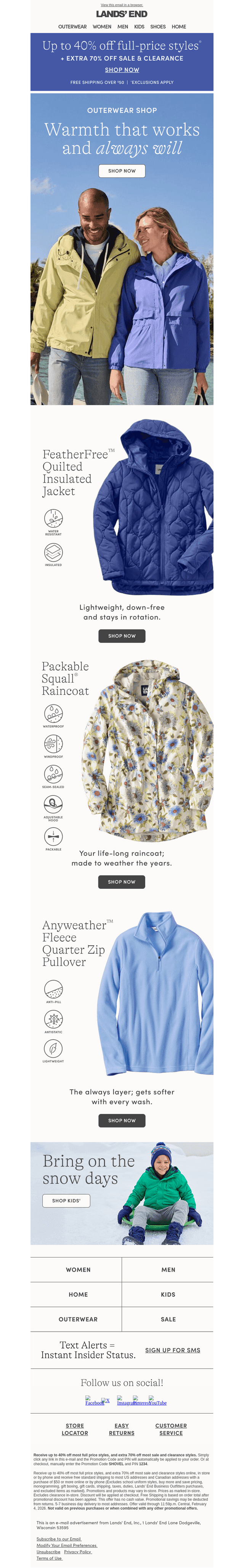 Outerwear that always shows up