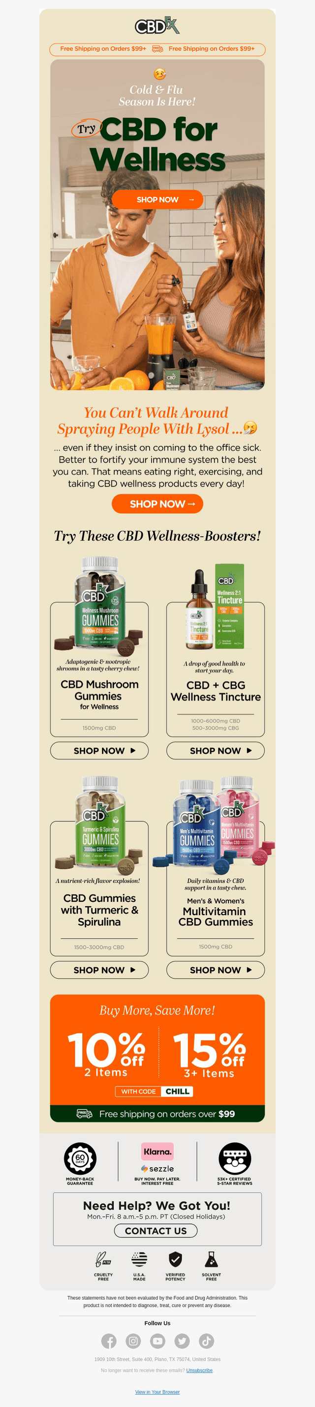 Attack cold & flu season with CBD wellness products! 💪