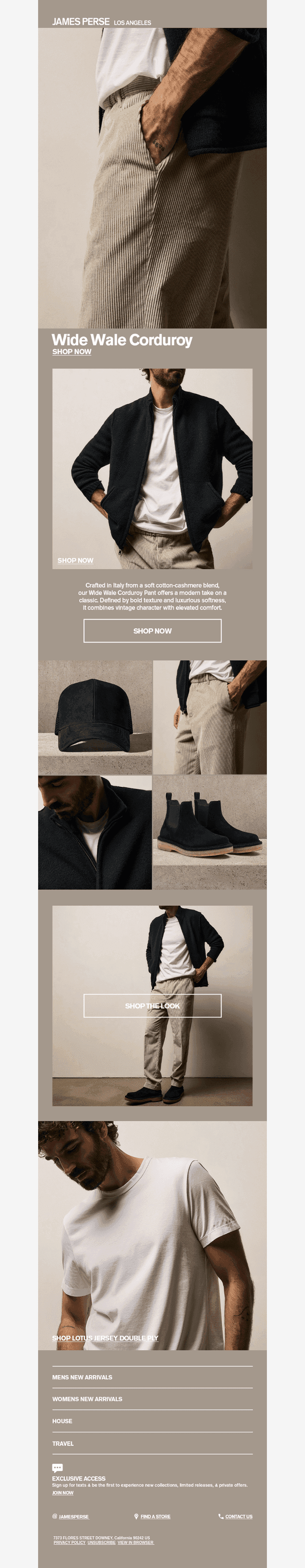 New Wide Wale Corduroy