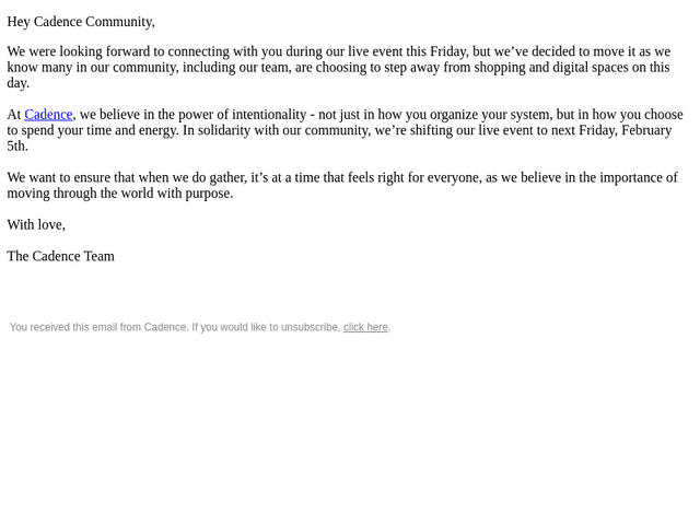 Update: Our live event is moving
