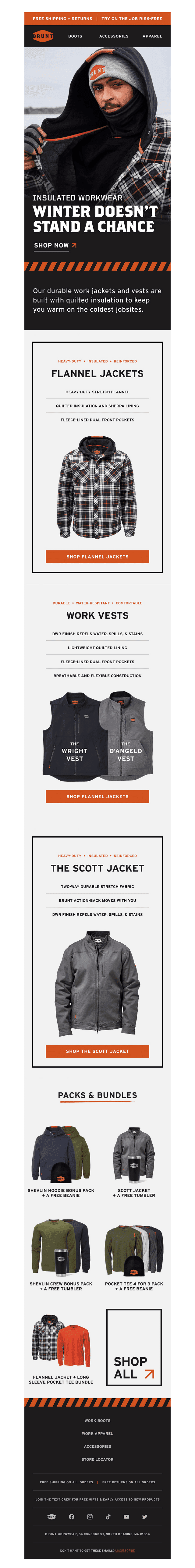 BRUNT Workwear email from Thu, Jan 29, 2026