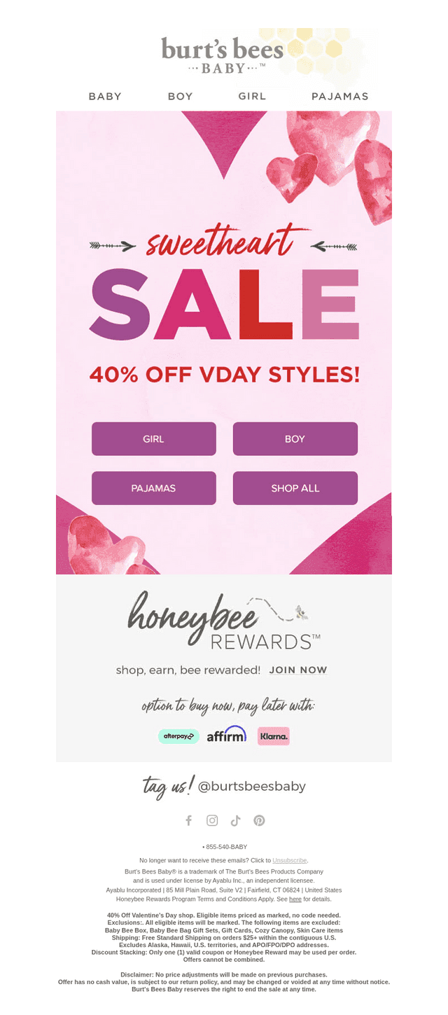 Burt's Bees Baby email from Fri, Jan 30, 2026