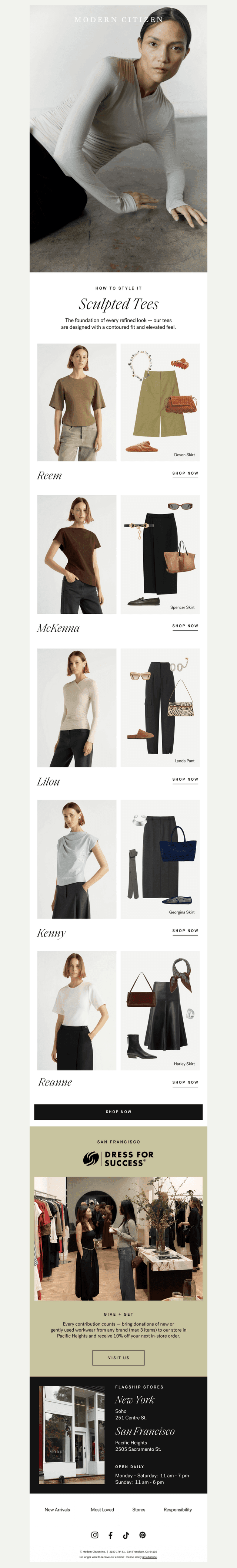 Everyday tees made to flatter
