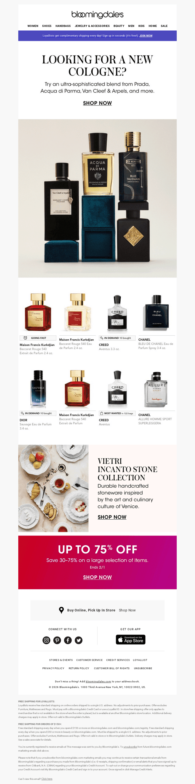 Start the year with a new cologne