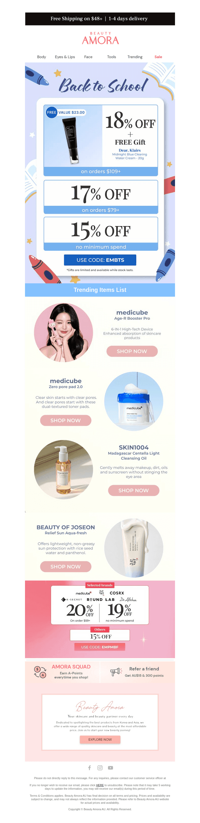 Beauty Amora AU email from Fri, Jan 30, 2026