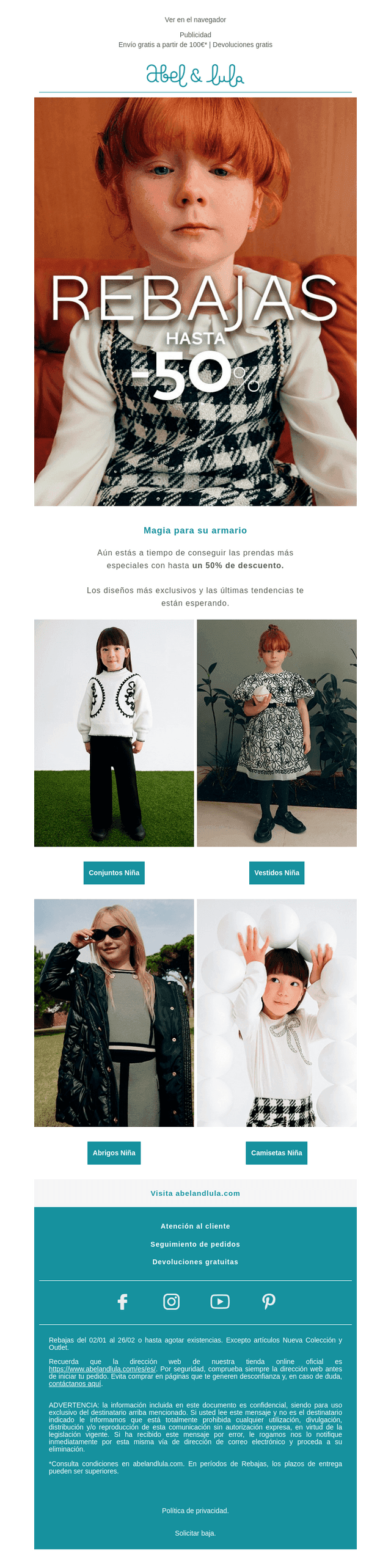 Más REBAJAS 💕​ ¡Hasta -50 %!