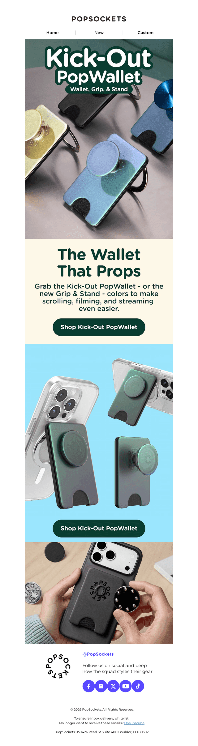 Upgrade to the Kick-Out PopWallet🦵