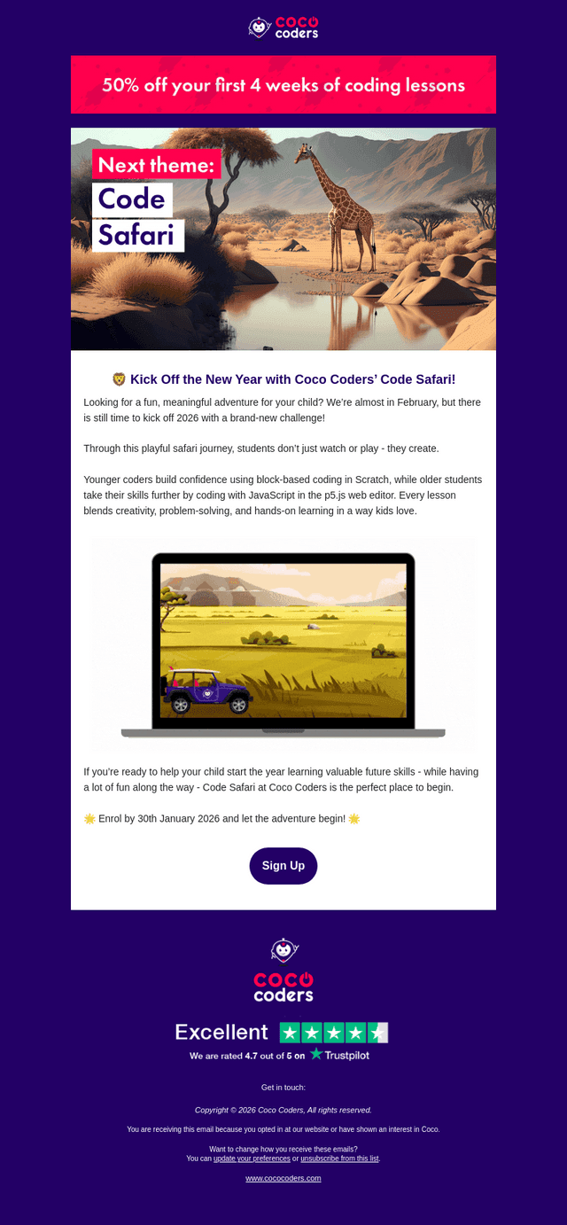 Coco Coders email from Fri, Jan 30, 2026
