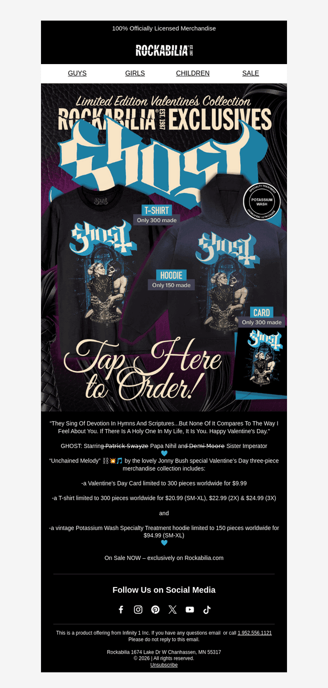 Exclusive GHOST Limited Edition Collection Just Dropped