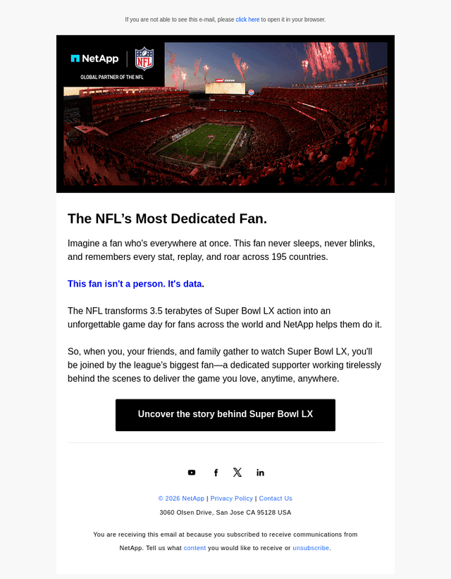 NetApp email from Fri, Jan 30, 2026
