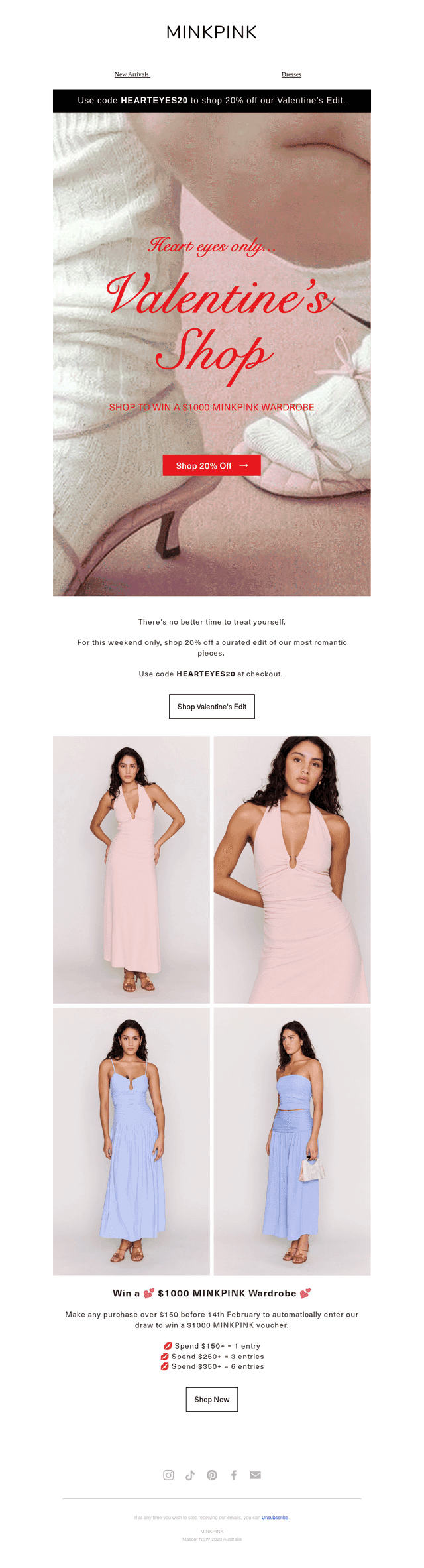 MINKPINK email from Fri, Jan 30, 2026