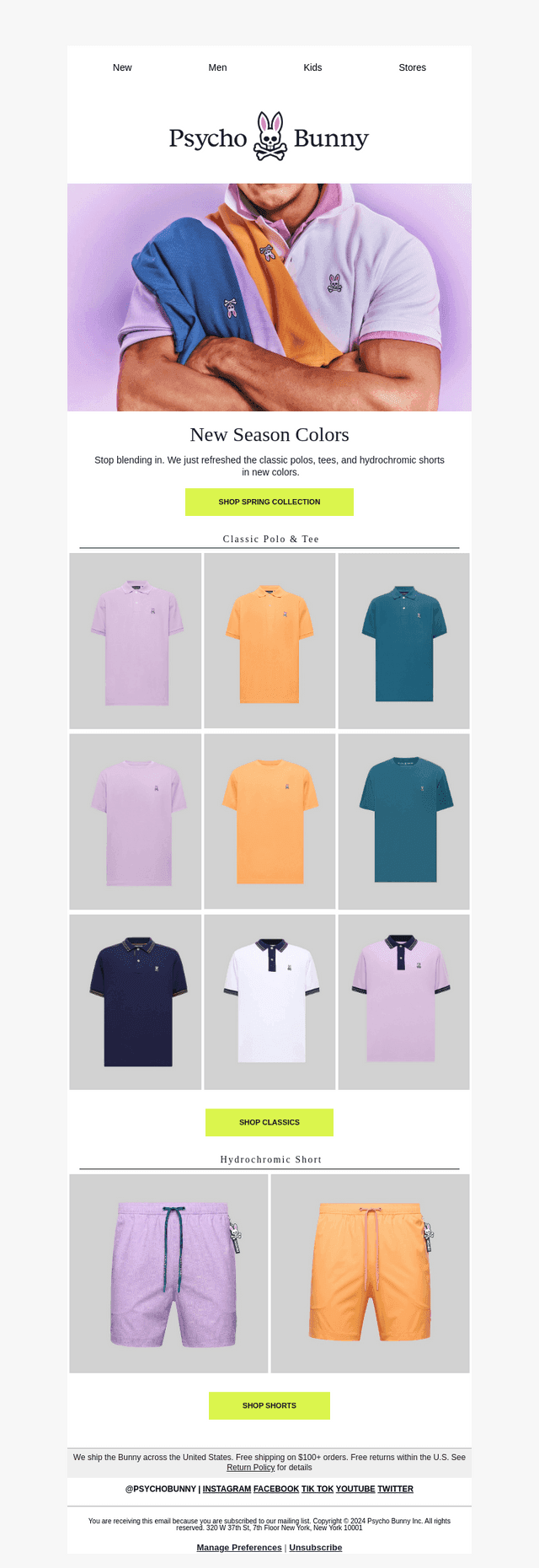 New Colors. Classic Cuts.
