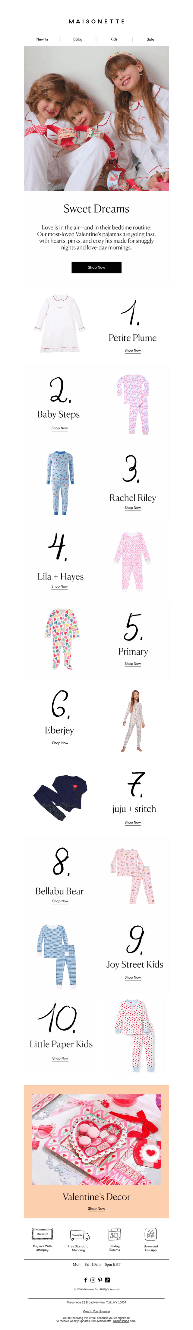Valentine’s PJs They’ll Love