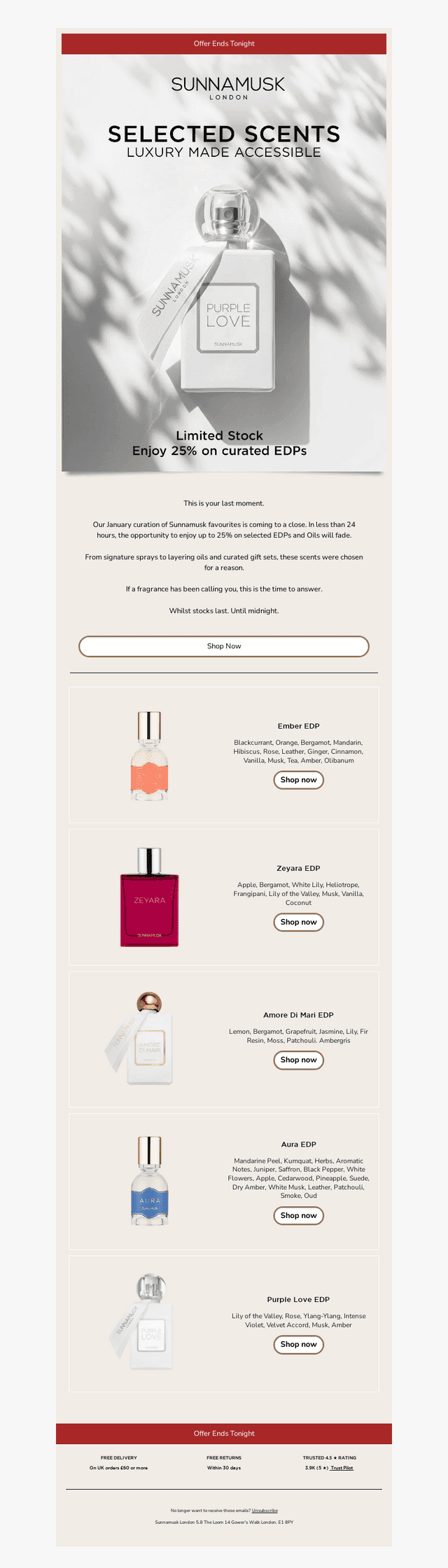 Final hours to discover selected scents