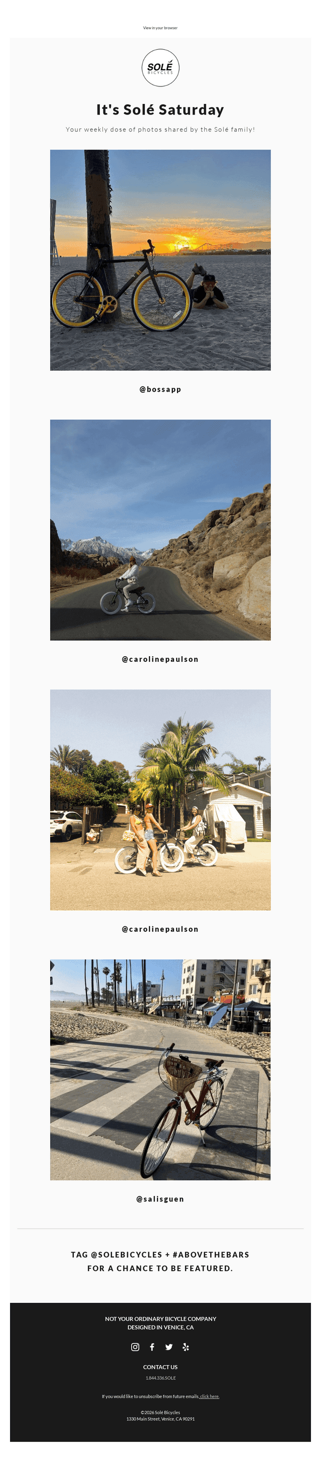 Solé Saturday // 01.31.2026 🚲