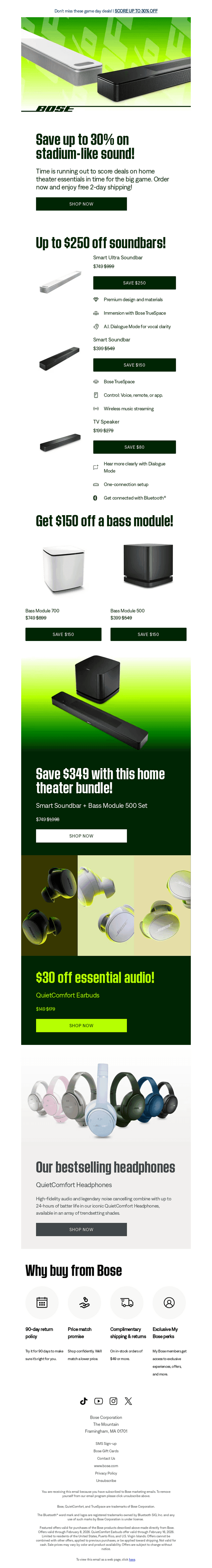 Save up to 30% in time for game day!