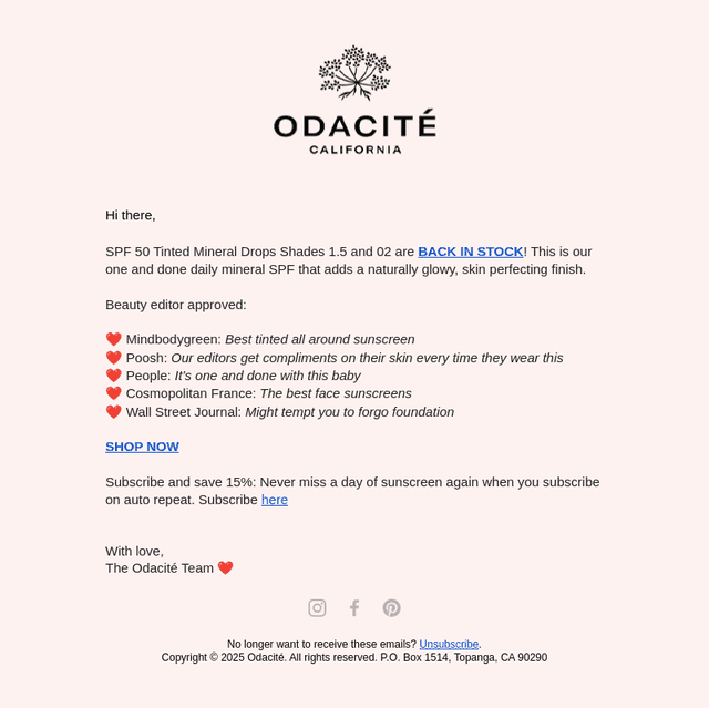 Odacité email from Sat, Jan 31, 2026