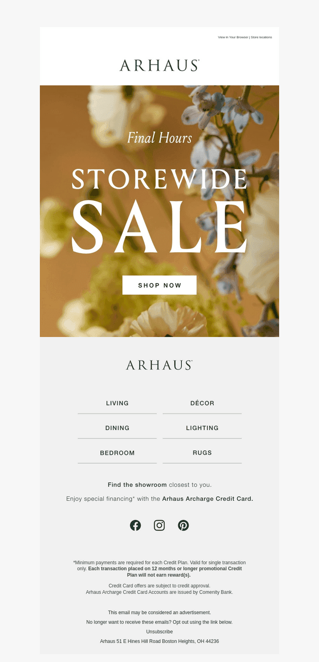 FINAL HOURS: Storewide Sale ⏰