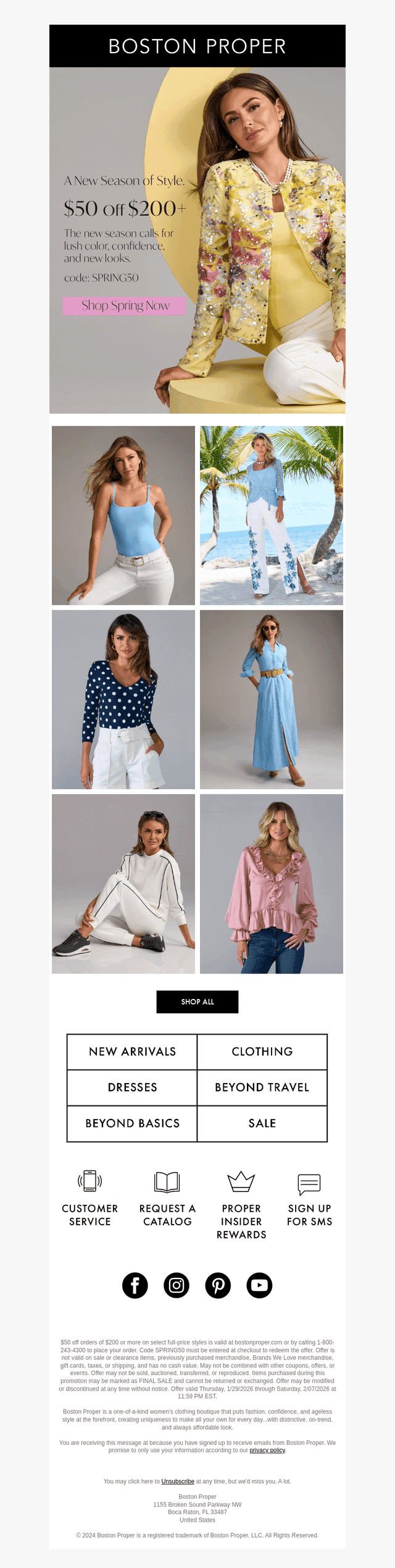 $50 Off Our Newest Spring Arrivals