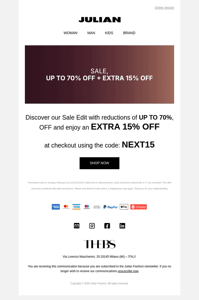 EXTRA 15% OFF | Ending tonight