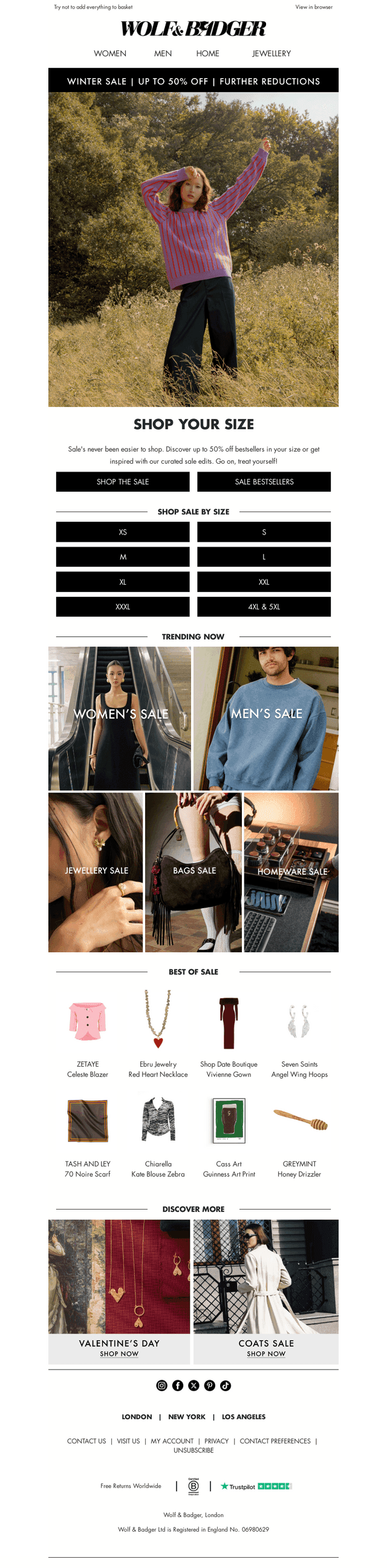 Up To 50% Off Your Size