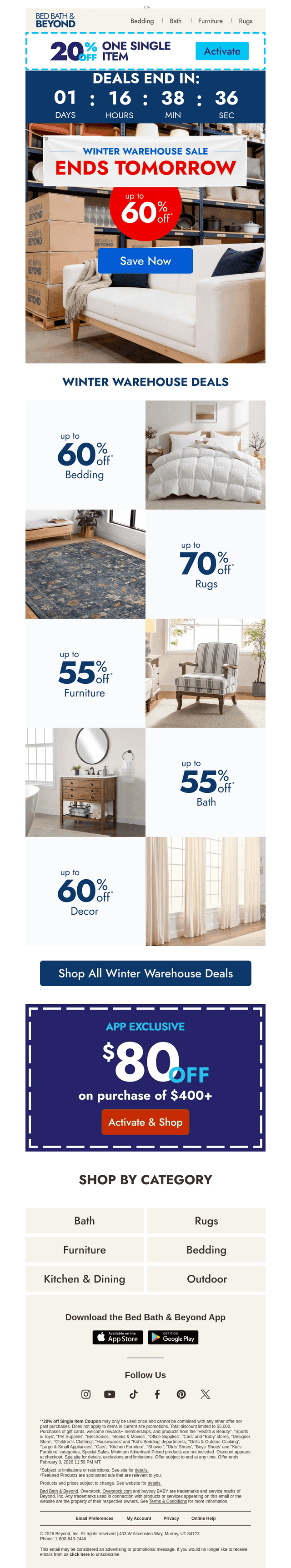 Ends tomorrow: up to 60% off ⏳