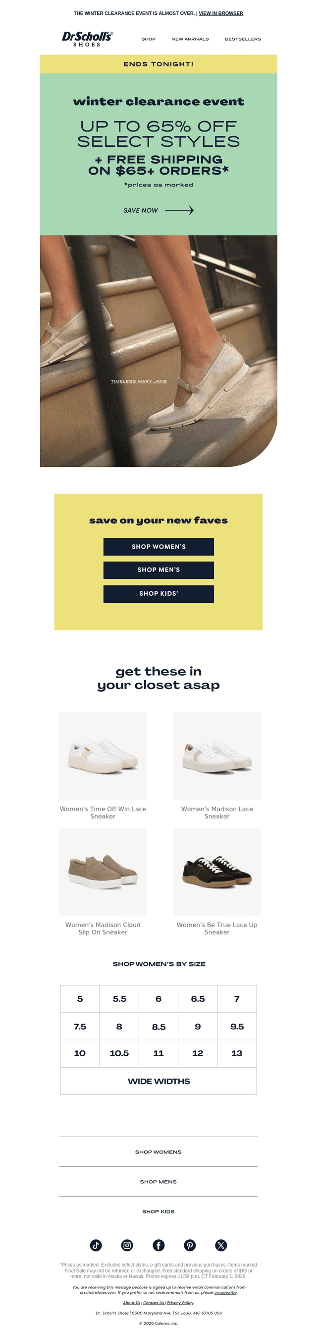 LAST CALL: Up to 65% off ENDS TONIGHT! 🏃‍♀️