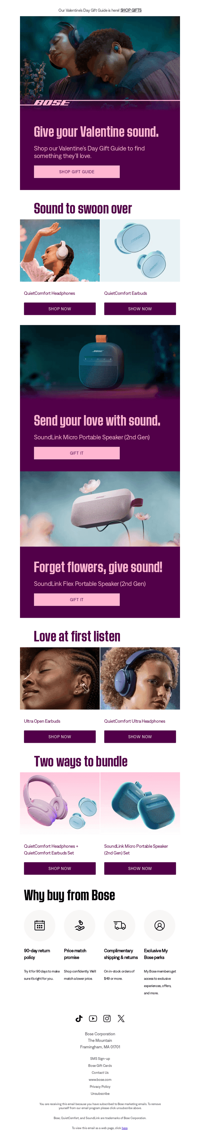 Bose email from Sun, Feb 1, 2026