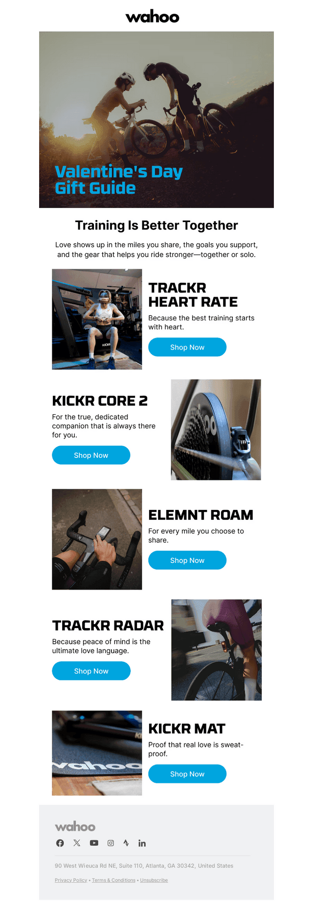 Wahoo Fitness email from Sun, Feb 1, 2026