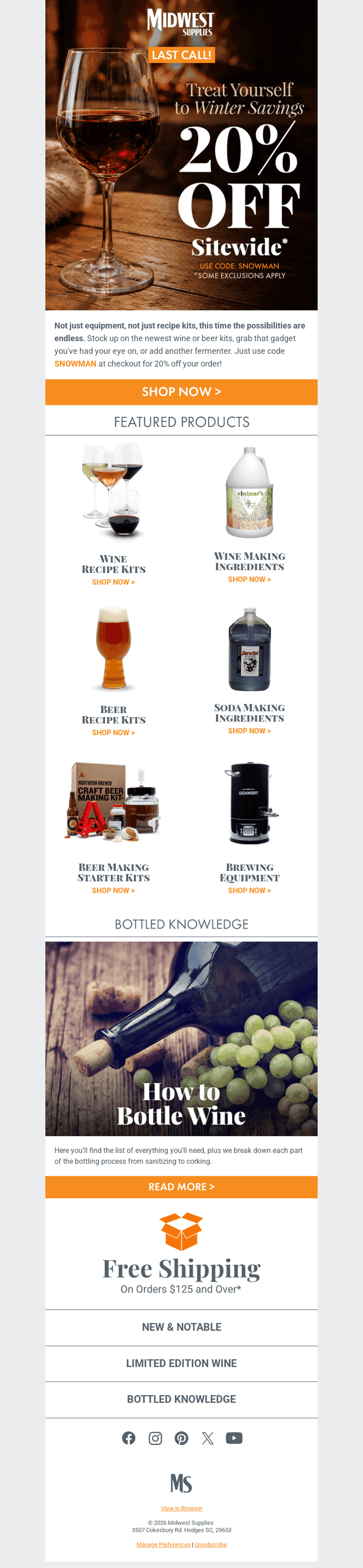 Midwest Supplies email from Sun, Feb 1, 2026