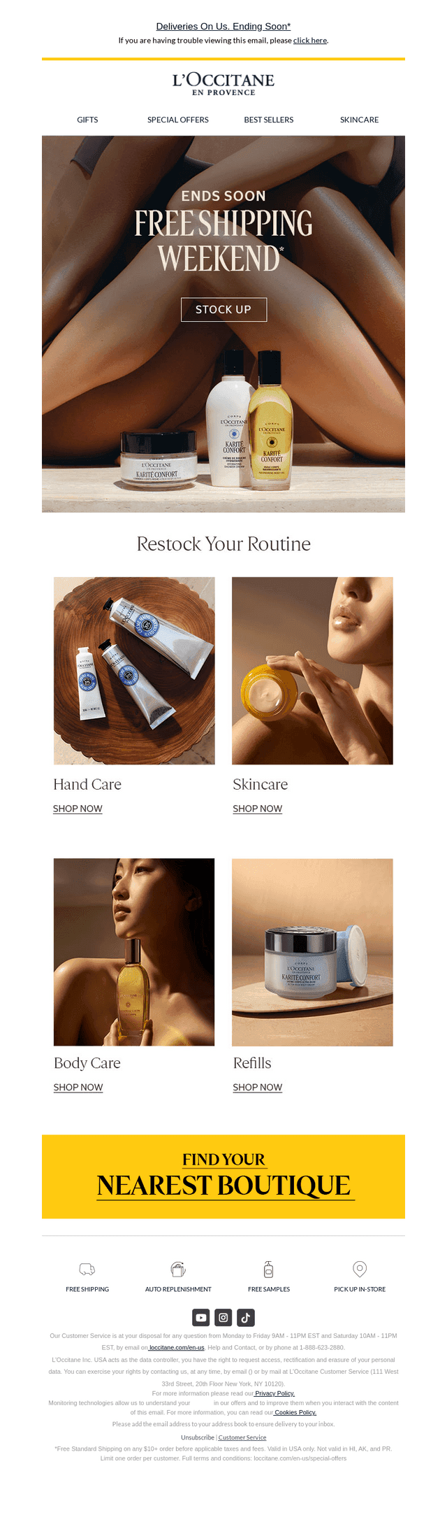 Complimentary Deliveries Ends Soon