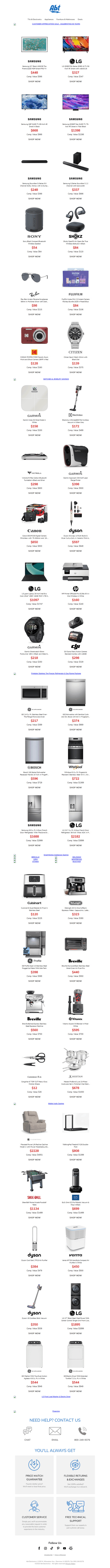 Abt Electronics email from Sun, Feb 1, 2026