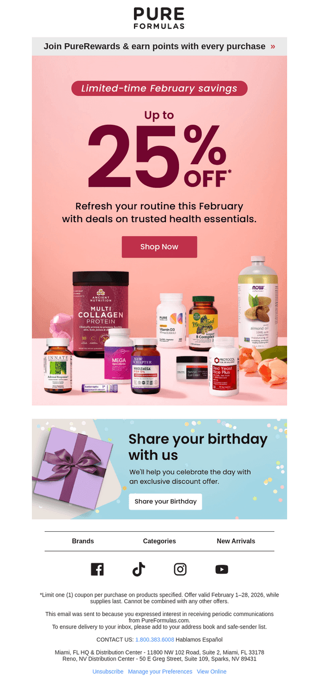 PureFormulas email from Sun, Feb 1, 2026