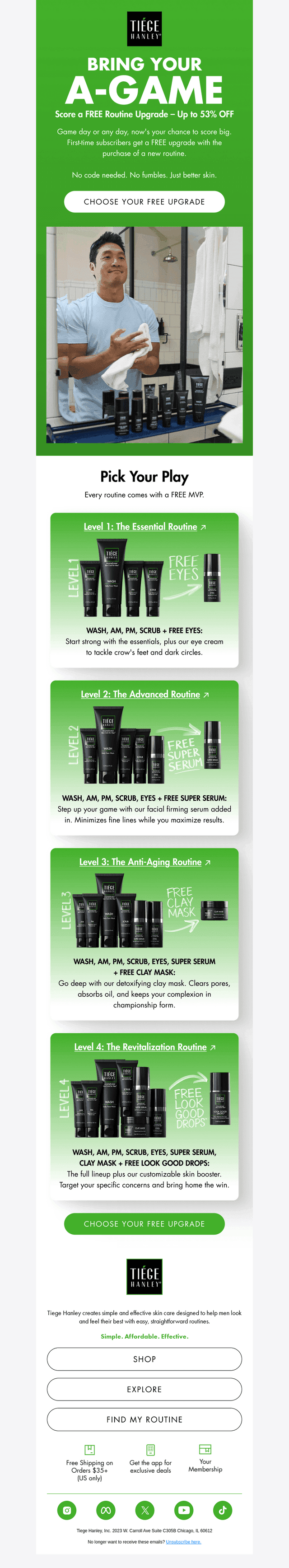 Score big: FREE upgrade on your first box