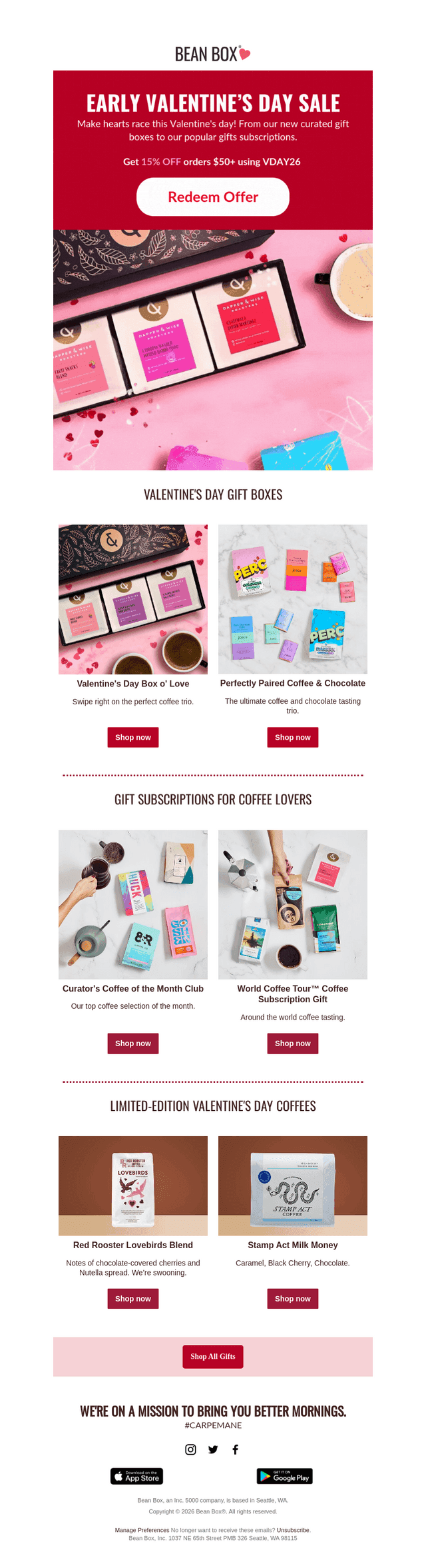 BeanBox email from Sun, Feb 1, 2026