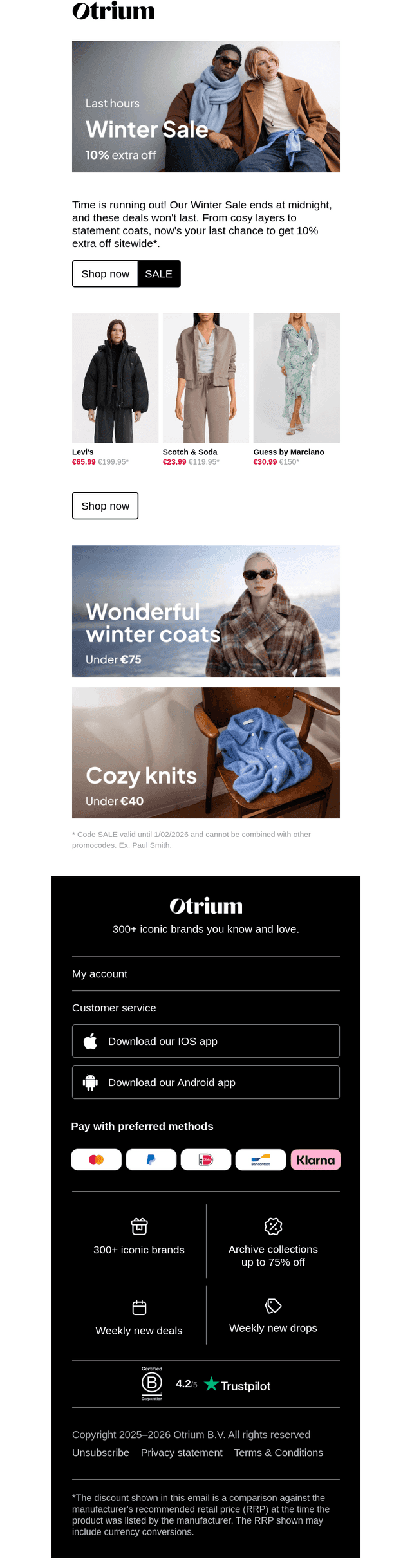 Last hours – Winter Sale: 10% extra off EVERYTHING *⏰
