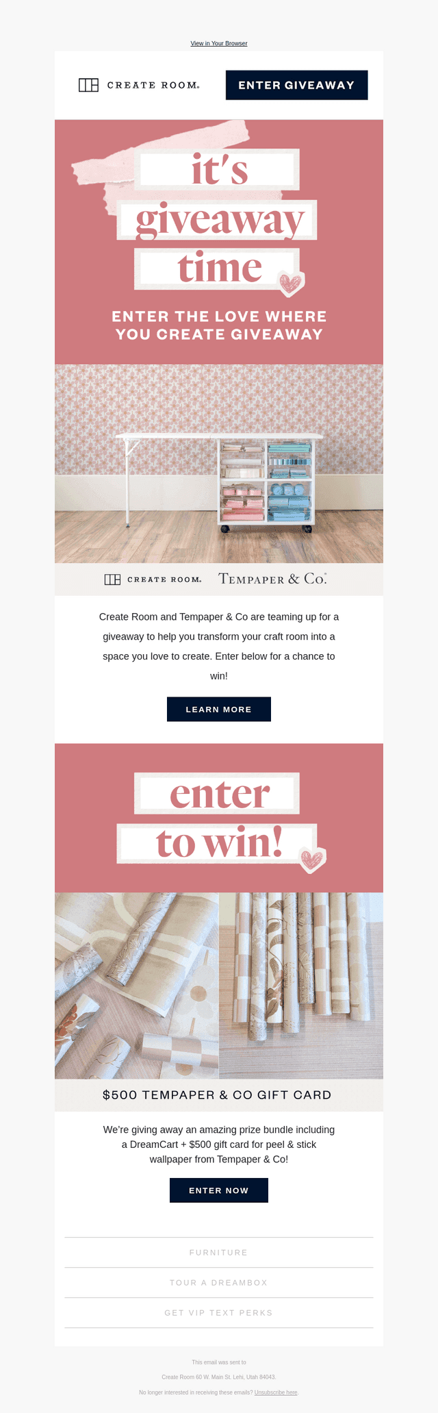 Create Room email from Sun, Feb 1, 2026