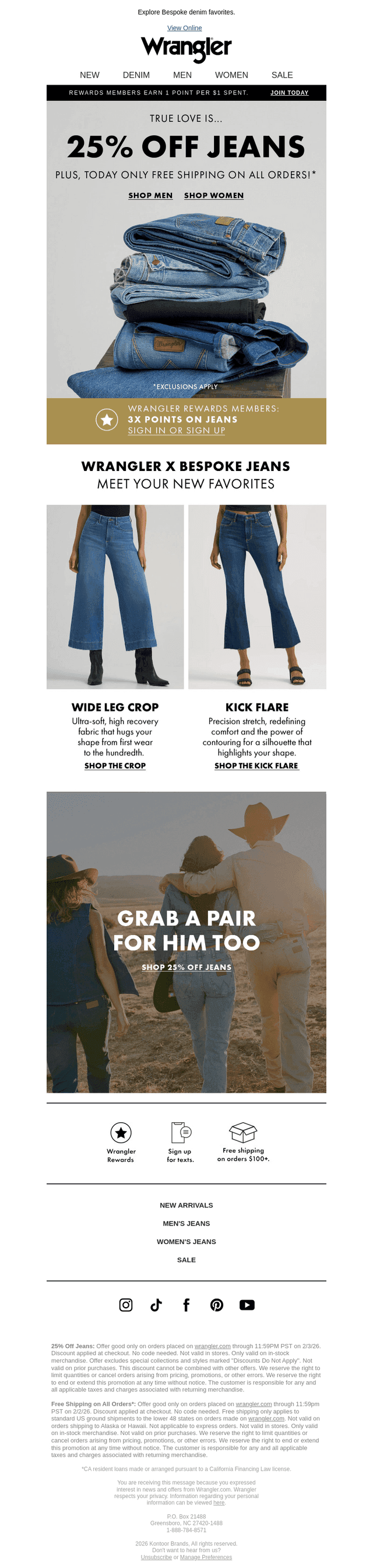 Don't miss 25% off jeans