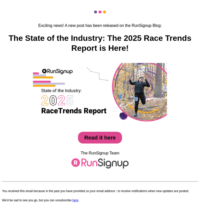 RunSignUp email from Mon, Feb 2, 2026